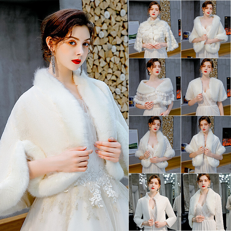 plus size fur wraps for weddings